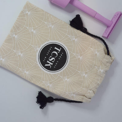 OH-SO-adorable TCSK's 1920's Tassel Girl Calico Pouch! FREE GIFT - TCSK | Très Chic Shave Kit
