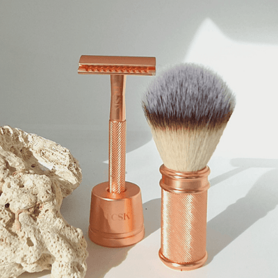 Posh Rose Duo Kit (includes brush) - TCSK | Très Chic Shave Kit