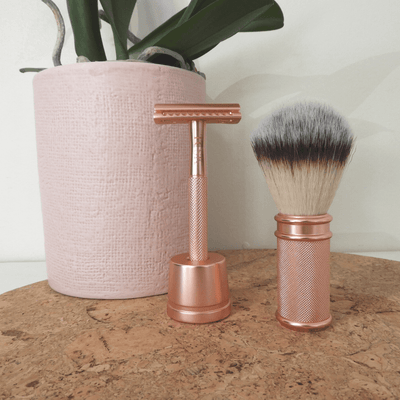 Posh Rose Duo Kit (includes brush) - TCSK | Très Chic Shave Kit