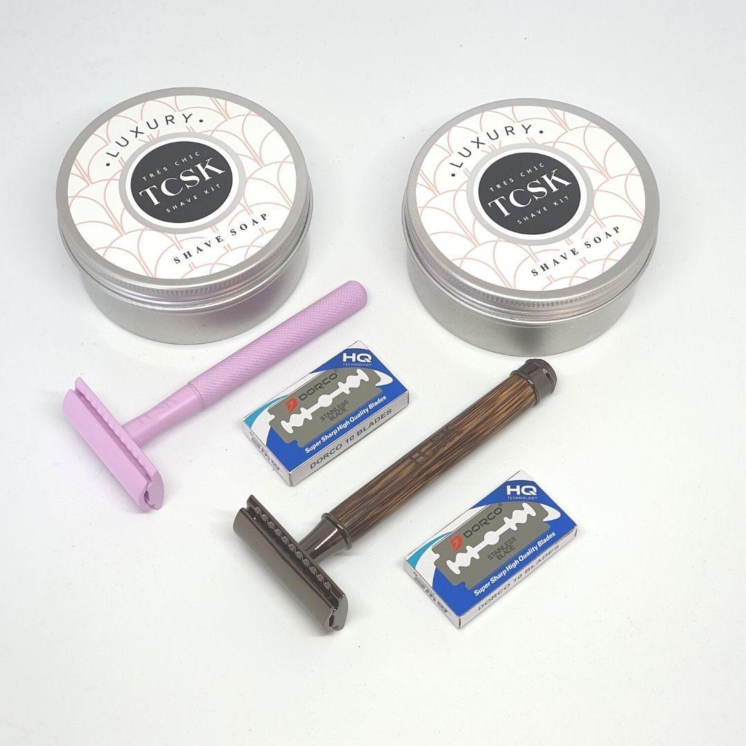 ECO BAMBOO DUO UNISEX SHAVE KIT - TCSK | Très Chic Shave Kit