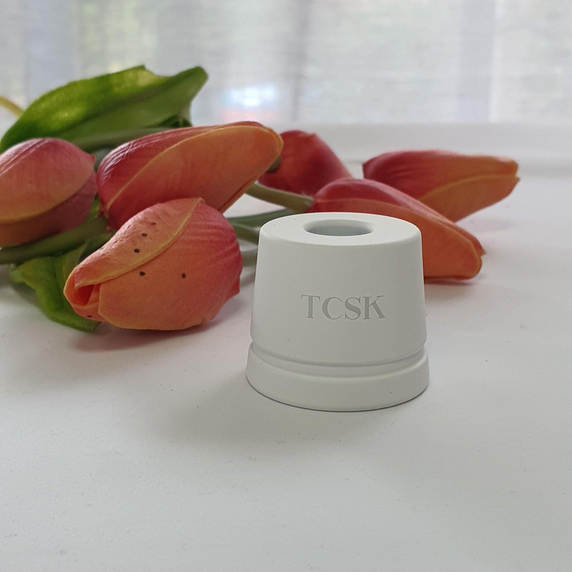 WHITE MATTE Metal Safety Razor Stand - TCSK | Très Chic Shave Kit